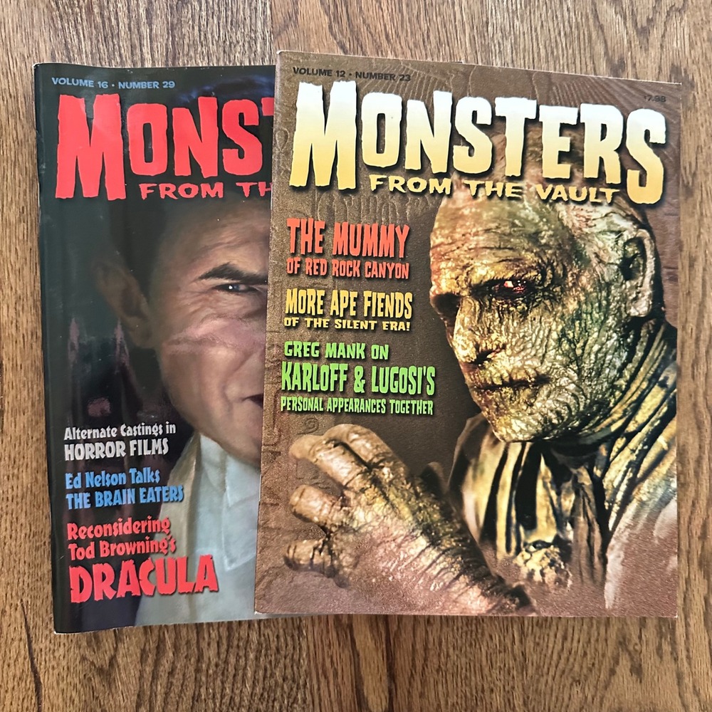 Monsters From The Vault Horror Magazine Lot Vol 12 No 23 Vol 16 No 29 2007